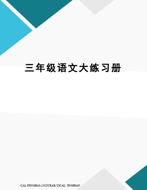 三年级语文大练习册