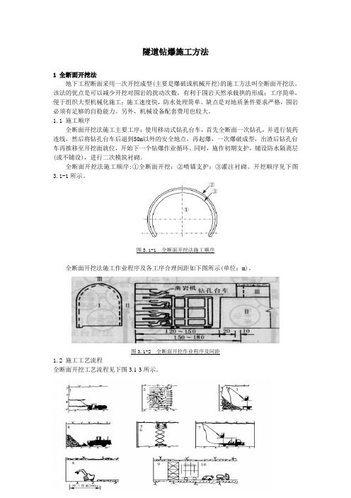 隧道钻爆法施工方法