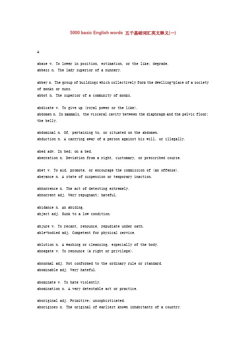 5000 basic English words2