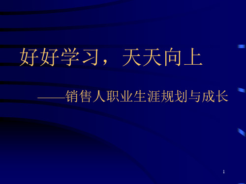 销售人职业生涯规划PPT(38页)