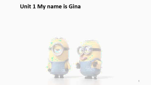 人教版七年级英语上册 Unit1 My name is Gina 说课课件(PPT13张)