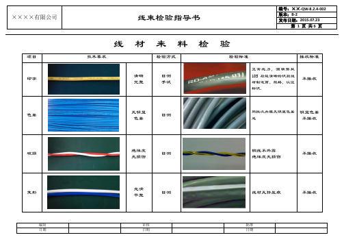 线束加工检验指导书