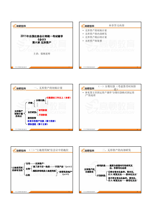 注册会计师会计课件之第六章无形资产