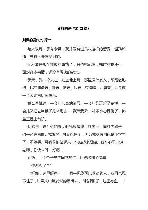 别样的爱作文(3篇)