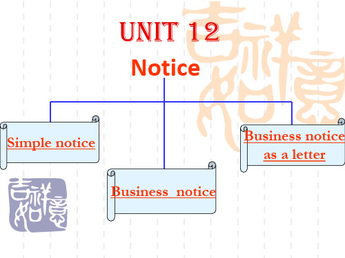 商务英语写作课件UnitNotice