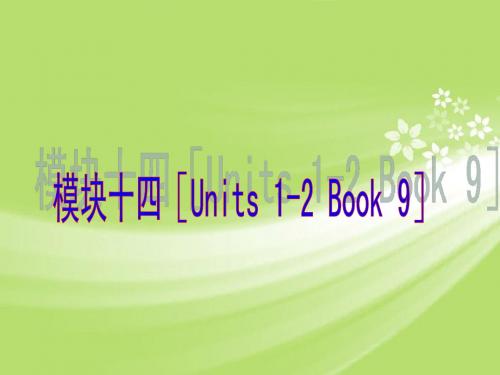 (回归书本)2013届中考英语 知识点回顾冲刺 Book 9 Units 1-2(基础过关+考点透视+典例解析)课件