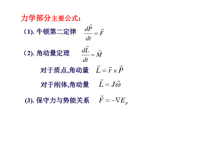 大学物理竞赛辅导-力学 