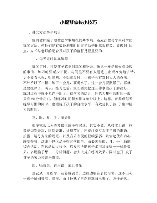 小提琴家长小技巧