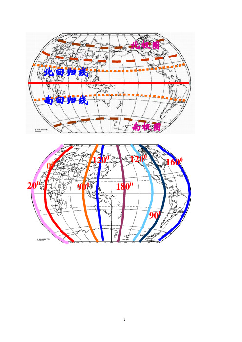 中国和世界重要经纬线经过的地方