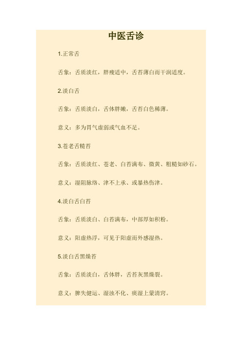 中医舌诊