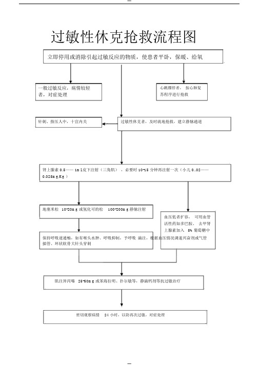 过敏性休克抢救流程图