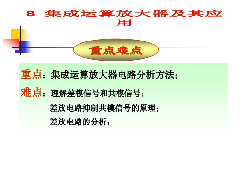 电子技术基础——电路与模拟电子(第8章)