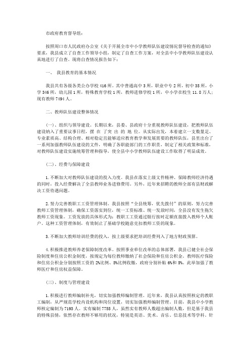 2019教师自查报告4篇