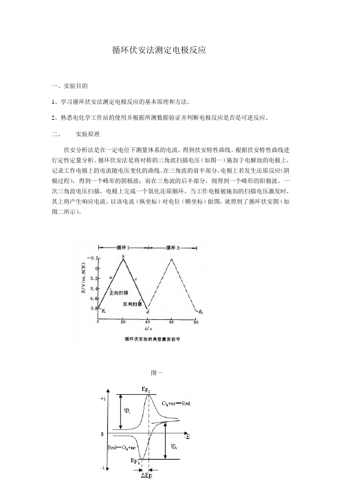 循环伏安法测定电极反应