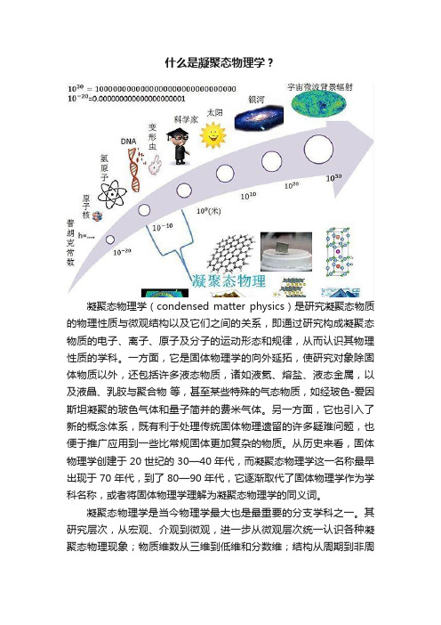 什么是凝聚态物理学？