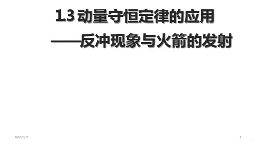 动量守恒定律的应用PPT课件