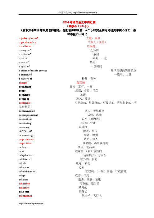 考研英语1388核心词