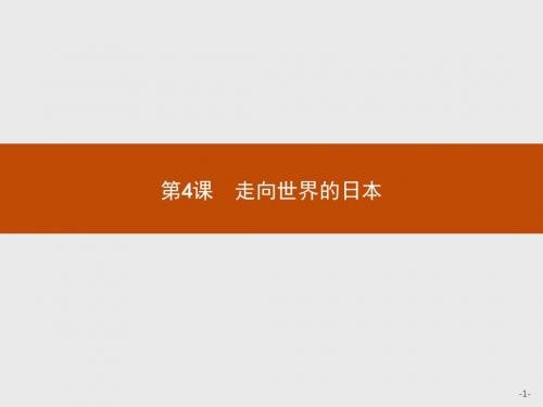 高二历史人教版选修1课件：8.4 走向世界的日本