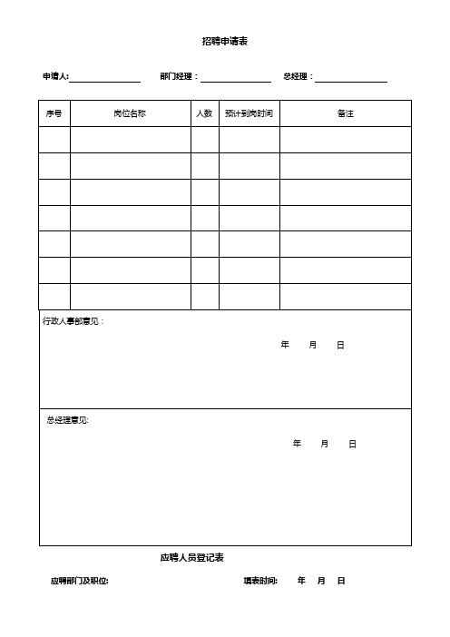 办公常用表格大全-35个