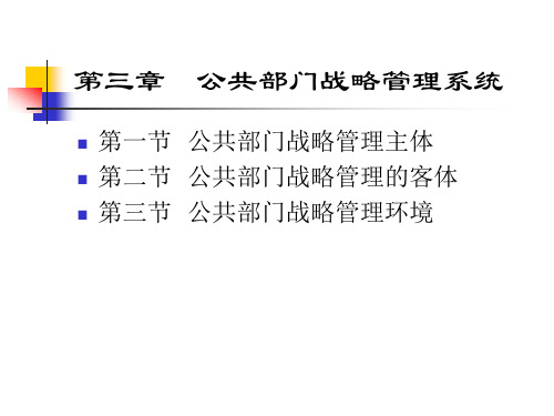 公共部门战略管理系统课件