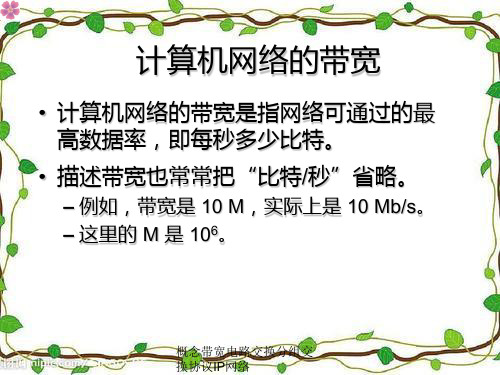 概念带宽电路交换分组交换协议IP网络