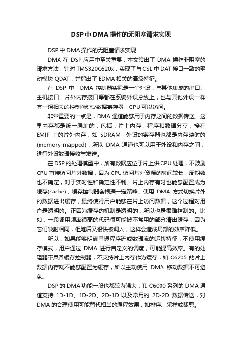 DSP中DMA操作的无阻塞请求实现