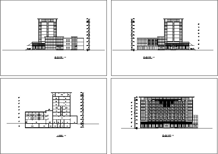某地区一套简单的小型酒店建筑设计图纸