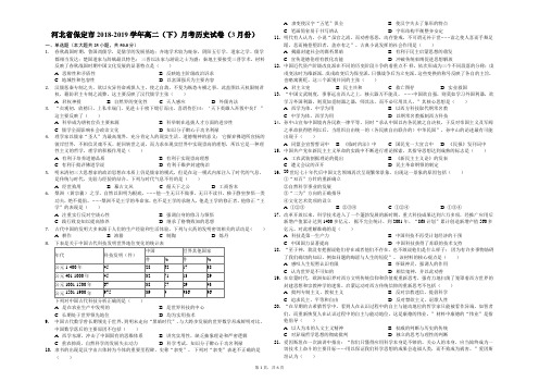 河北省保定市2018-2019学年高二(下)月考历史试卷(3月份)解析版