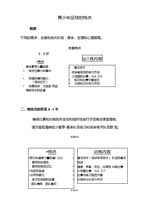 青少年足球的特点