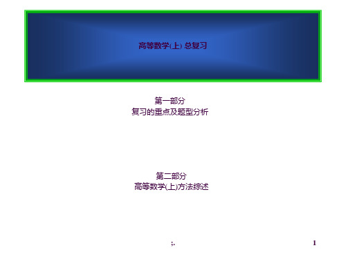 同济版高等数学上册复习资料ppt课件