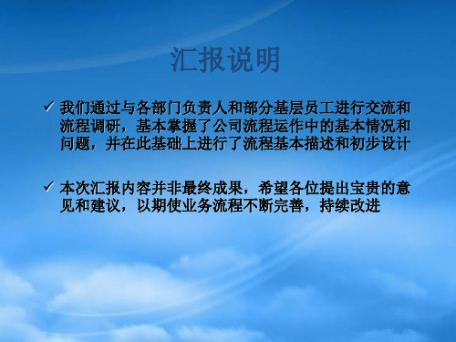 某有限责任公司流程设计成果汇报