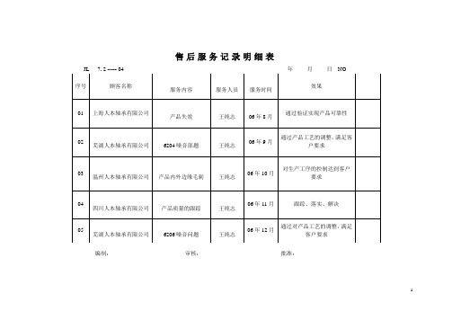 售后服务记录明细表 (2)