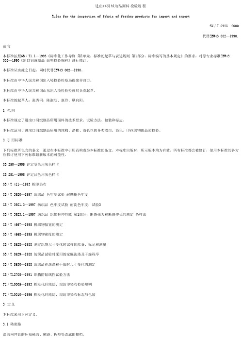 进出口羽绒制品面料SN0928-2000