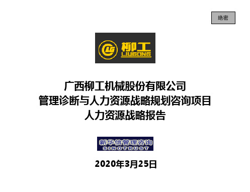 《柳工机械公司管理诊断与人力资源战略规划咨询报告》(155页)