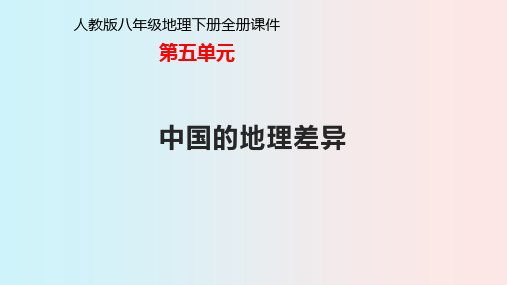 人教版八年级地理下册全册课件