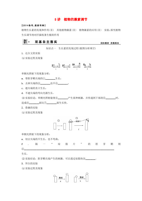 高考生物一轮 15 植物的激素调节 新人教版必修3