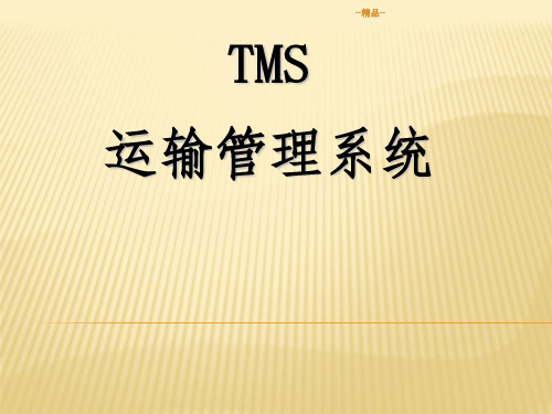 TMS运输管理系统