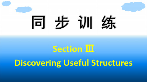人教版高中英语同步训练必修第二册 UNIT 5 MUSIC Section Ⅲ