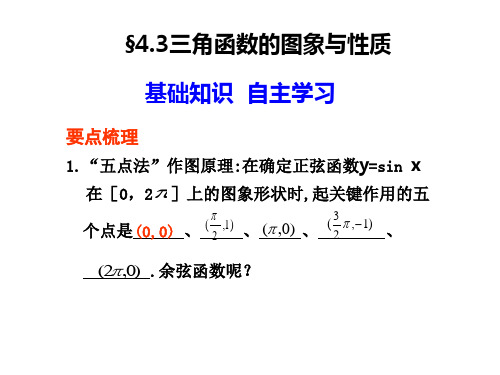 三角函数的图象与性质要点梳理五点法作图原理教程文件