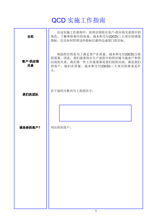 QCD 实施手册