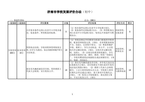 济南市学校发展评价办法