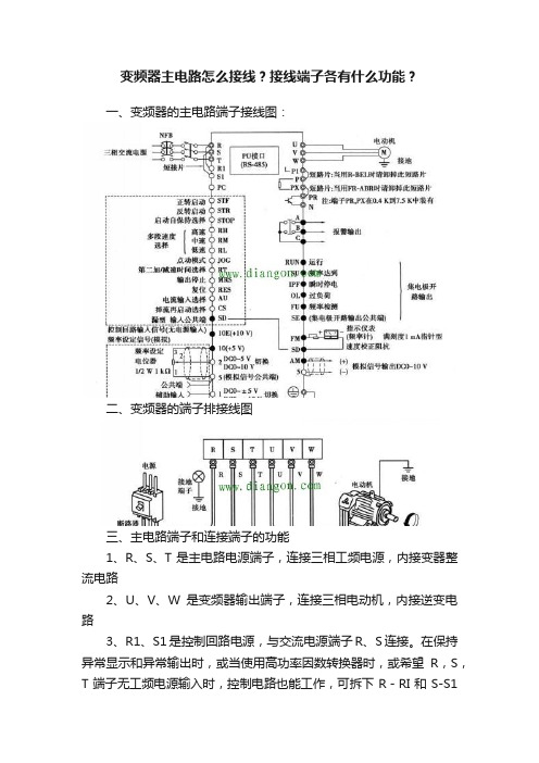 变频器主电路怎么接线？接线端子各有什么功能？