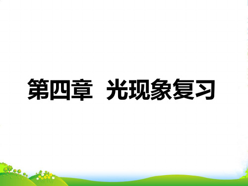 新人教版八年级物理上册第四章 光现象 复习课件(共18张PPT)