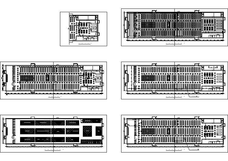 某小型超市全套建筑施工设计cad图（含卖场监控布置图）