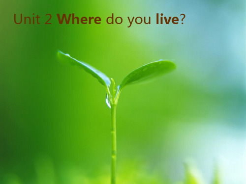 英语二下：module 9《unit 2 where do you live》ppt课件