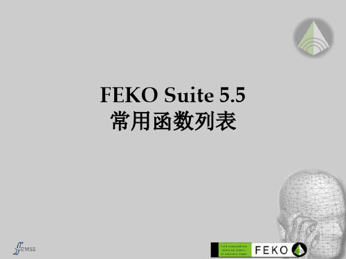 14_01Feko_Suite_5.5_常用函数列表