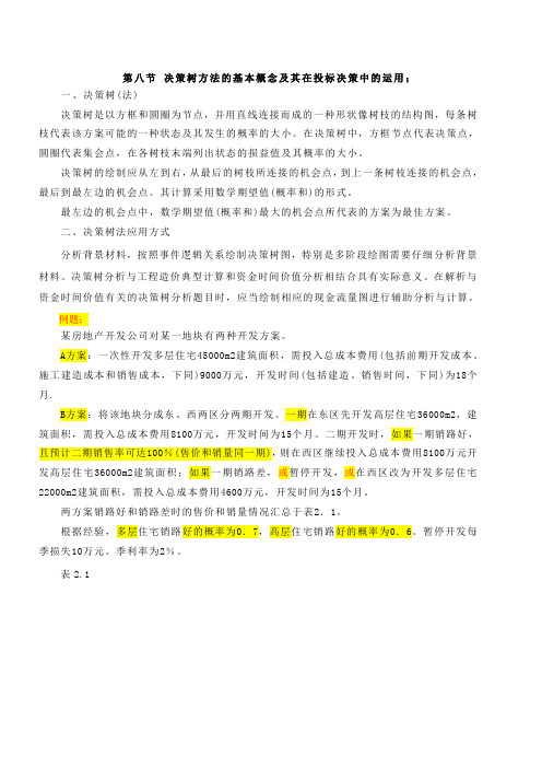 最新整理决策树方法的基本概念及其在投标决策中的运用.doc