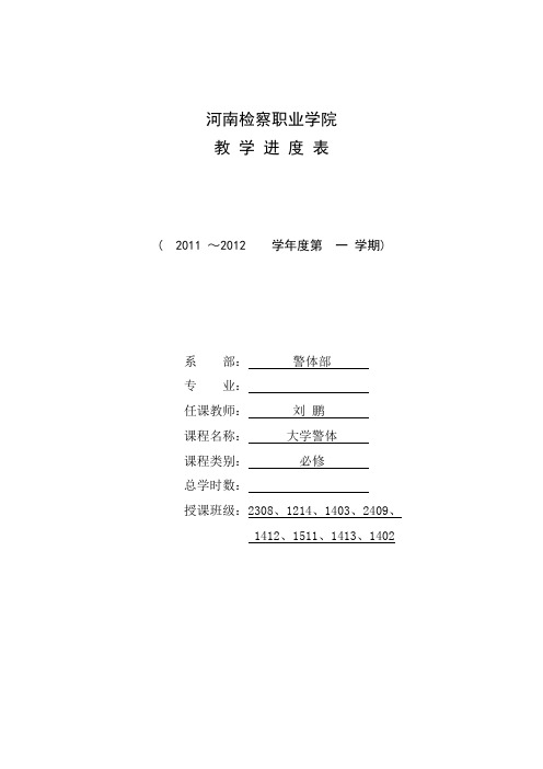 刘鹏教学进度表