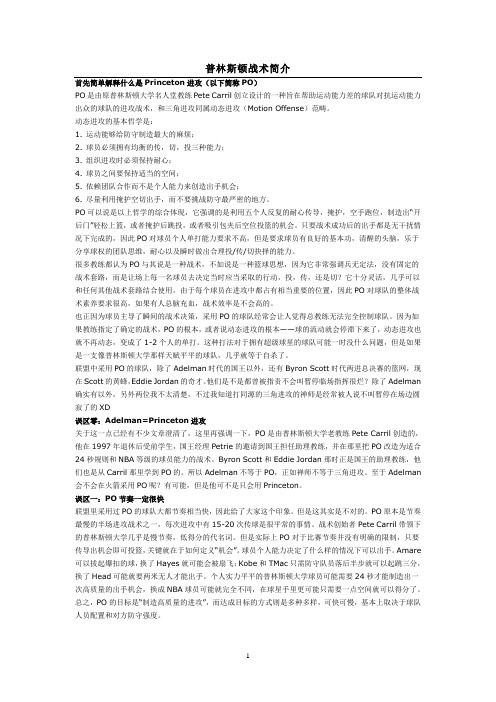 普林斯顿战术简介