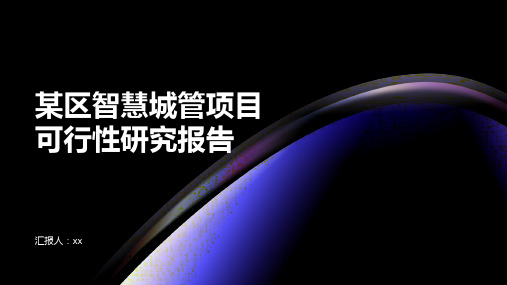 某区智慧城管项目可行性研究报告